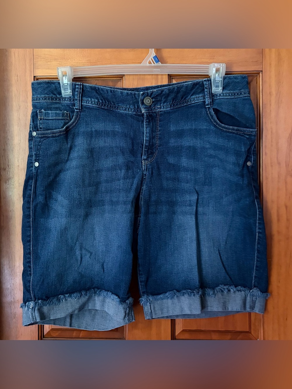 Plus Size Lane Bryant Bermuda Denim Jean Shorts Size 16